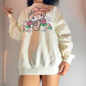 Cream Off White My Melody Oversized Crewneck Sweater (Med)